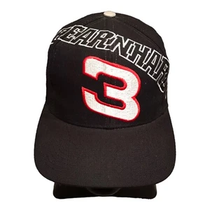 Dale Earnhardt Vintage Black #3 Snapback Hat Six Time Champion Embroidered New - Picture 1 of 6
