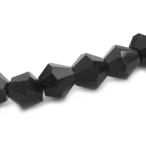 Perle di vetro sfaccettate molate circa 3,5 mm nere circa 95 perle design nenad - Foto 1 di 5