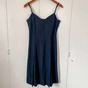 Vestido Sportmax Hecho en Italia Lana Negro Costuras Expuestas, Talla US 10 - Imagen 1 de 9