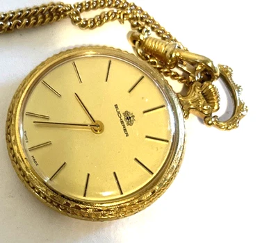 Vintage Bucherer Gold Tone Manual Wind Ladies Pendant  Watch Working - Image 1 of 4