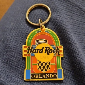Hard Rock Cafe Orlando Key Ring Chain Jukebox Shape vintage - Picture 1 of 6