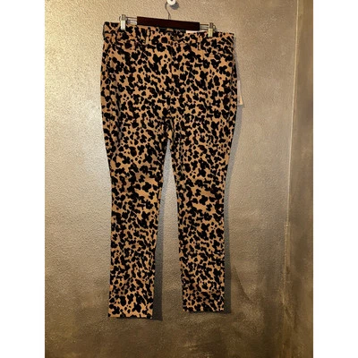 NYDJ  MobWife Alt Edgy Animal Print Alina Wildcat Tan Black Brown Leggings - Image 1 of 4