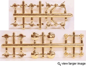 Hoppin Hydros 1/24 1/25 Gold 3-way and 2-way Knock Offs and Caps 709 - Picture 1 of 1
