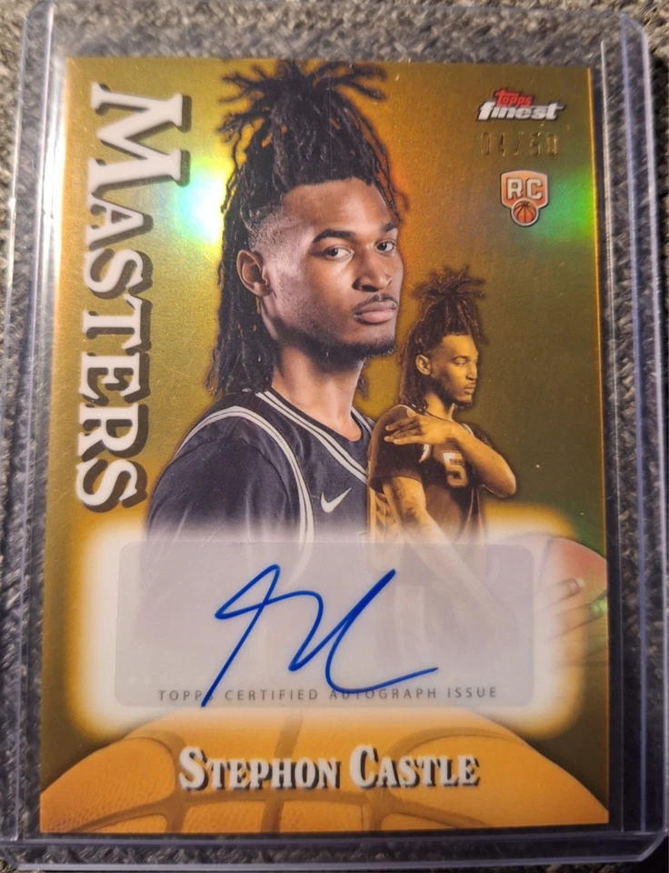 Autógrafo Topps Finest Gold Masters Stephon Castle RC 2025/50 Foto 1 de 2