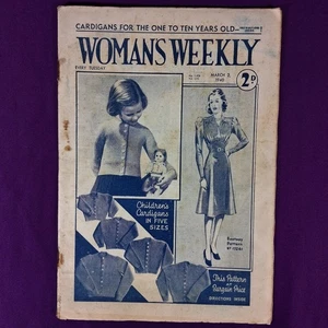 Rare Womans Weekly Magazine - March 1940. Female Interest & Social History! - Picture 1 of 9