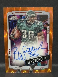 2024 Topps Chrome Cosmic Football Brian Westbrook Orange Galactic Auto /25 ๐ฅ - Picture 1 of 2