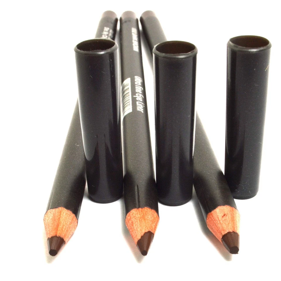 Italia Deluxe Dark Brown Ultra Fine Eyeliner Pencil Set 3 Pcs Makeup Kit Foto 1 de 3