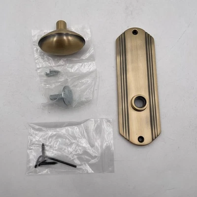 Nostalgic Warehouse Deco Plate Homestead Knob Single Dummy Antique Brass - Image 1 of 4