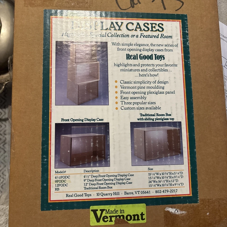 Real Good Toys RARO Madera 9" Profundo Apertura Frontal Estantes Vitrina 9FODC Foto 1 de 1