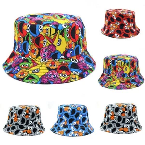Sesame Street ELMO BIG BIRD COOKIE MONSTER Unisex Men Women Bucket Hat Festival´ - Picture 1 of 12