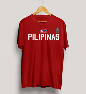 Men Pilipinas Basketball T-Shirt Cotton Breathable Workout Gry Streetball