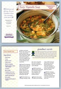 Tasty Vegetable Soup #5 - Snacks - Grandma's Kitchen Recipe Card - Picture 1 of 1