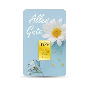 Motif Gold Bars "All Good" - Gift Bars 0.10 Grams 0.10g.0.1g Gold,999.9 - Picture 1 of 3