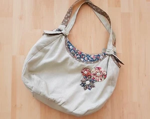 CONTIGO Fairtrade Stoff-Tasche Shopper Handarbeit Baumwolle / Seide TOP Qualität - Bild 1 von 12