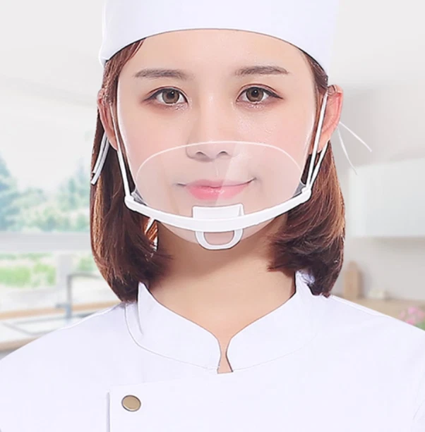 Transparent Clear Plastic Anti-fog Mouth Shield Protection Great Restaurant - Image 1 of 4