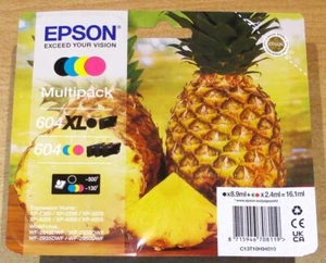 GENUINE EPSON 604XL Black + 604 Cyan Magenta Yellow multipack ink dated 2027 - Picture 1 of 1