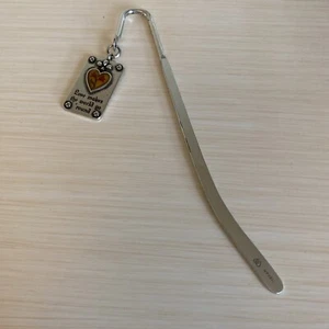 Brighton Love Makes The World Go "Round" Silver Bookmark - Picture 1 of 5