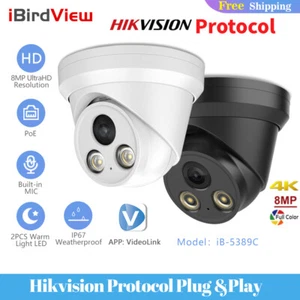 iBirdView 4K 8MP POE MIC a colori a cupola telecamera IP di rete protocollo Hikvision - Foto 1 di 15