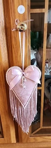 Hanging Victorian Heart Ornament-Pin Cushion Handmade - Picture 1 of 7