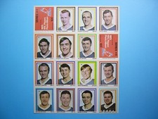 1972/73 EDDIE SARGENT NHL STAMP STICKER PANEL #4 MICKEY REDMOND ROGIE VACHON