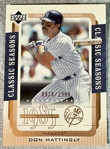 2005 UD CLASSICS Classic Seasons  DON MATTINGLY  Yankees  /1999