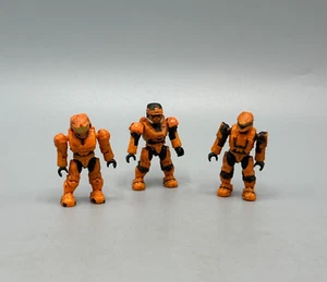 Halo Mega Bloks UNSC Orange Combat Unit 97083 Spartan EOD Scout Figures - Picture 1 of 5