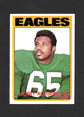 Topps Football 1972 # 73 Henry Allison (RC) Philadelphia Eagles novato ex Foto 1 de 2