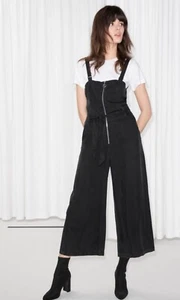 Beautiful & Other Stories Black Cupro Silk Jumpsuit. UK M/12, (EUR 40, US 10) - Picture 1 of 17