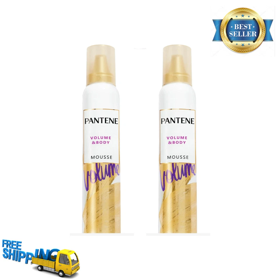 Pantene Volume Mousse, Boosts Fine Flat Hair for Max Fullness, 6.6 oz ( 2 Pack ) - Изображение 1 из 4