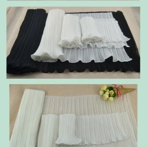 Chiffon Pleated Ruffle Edge Frill Mesh Sewing Trim Ribbon Dress Cloth Craft US - Picture 1 of 13