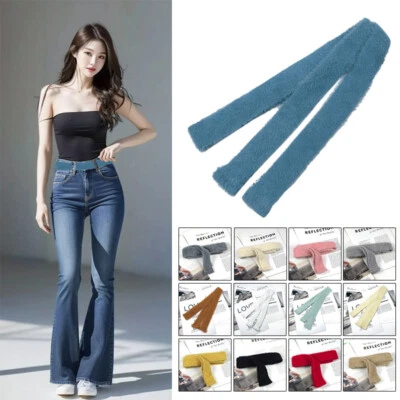 1PC Women Mohair Knit Sash Belt Lace Up Fuzzy Ribbon for Robe Coat  Waistband - Image 1 of 4