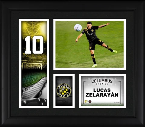 Lucas Zelarayan Columbus Crew SC Framed 15x17 Player Core Collage Cover