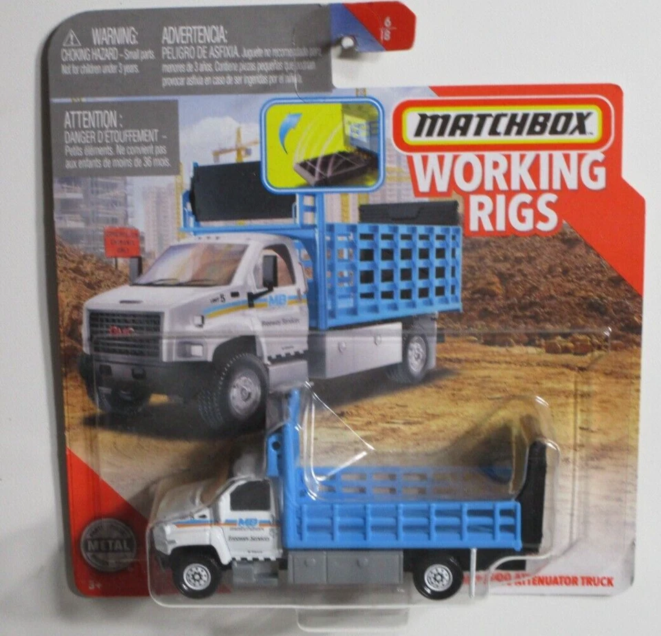 MATCHBOX REAL WORKING RIGS GMC 3600 ATTENUATOR TRUCK FREEWAY SERVICES - Image 1 of 1
