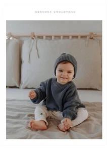 Children Autumn And Winter Loose Knit Coat Outdoor Sweater Crew Neck Sweater - Picture 1 of 6