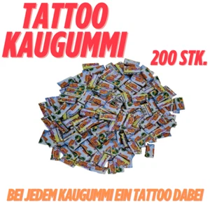 Kaugummis mit Tattoos - jedes Kaugummi hat ein klebe Tattoo 200 Stück - Bild 1 von 4