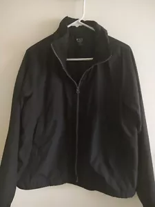 Athletic Works Women's Hooded Light Weight Jacket Windbreaker Size M Black - Picture 1 of 5