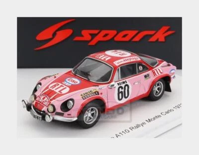 1:43 SPARK Renault Alpine A110 1800 #60 Rally Montecarlo 1972 Moss Carlson S6109 - Immagine 1 di 2