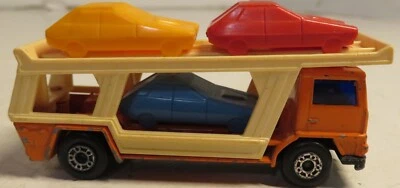 Vintage 1975 Matchbox Lesney SuperFast #11 Orange Car Transporter Truck England3 - Image 1 of 4