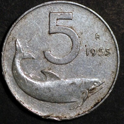 Italy 5 Lire 1955 KM# 92 - Image 1 of 2