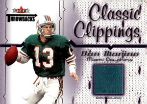 Fleer Throwbacks Classic Clipings 2002 Dan Marino Salón de la fama - Imagen 1 de 2