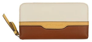 Billetera TOM TAILOR Jule Long Zip coñac mixto marrón beige nueva - Imagen 1 de 2