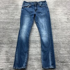 Aeropostale Jeans Size 30/30 Mens Slim Straight Leg Mid Rise Medium Wash Denim