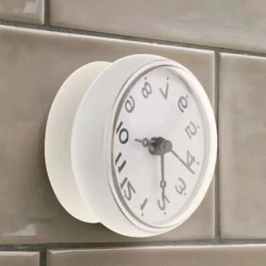 Mini Sucker Wall Clock Anti-Fog Wall Watch Quartz Table Clock Home Decor - Picture 1 of 12