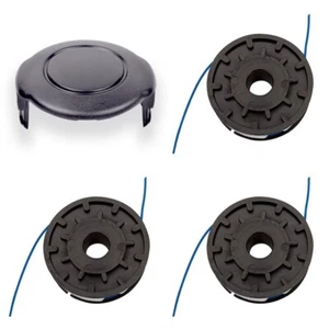 Qualcast GT2826 Trimmer Strimmer Replacement Spools (3) & Spool Cover cap - Picture 1 of 3