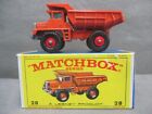 Matchbox #28 MACK DUMP TRUCK Complet avec Boîte Diecast Vintage Lesney années 1960