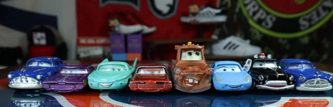 Disney Pixar Cars Mattel Ramon Mater Sheriff Flo Sally Doc Hudson Hornet Used Cover