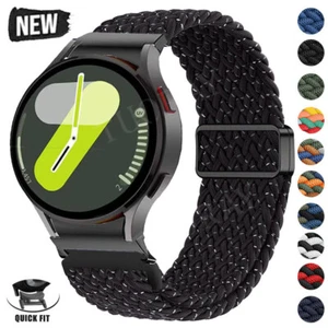 Quick Fit Geflochtenes Nylon Band Armband für Samsung Galaxy Watch 7 FE 4 5 6 Classic - Bild 1 von 50