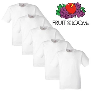 Pack of 1x 2x 3x 5x Fruit Of The Loom Mens Womens Boy/Girl T-Shirts 100% Cotton  - Picture 1 of 2