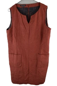 LAURA ASHLEY Pink Sleeveless Dress size Uk 18 Womens Vest Wool Blend Pockets - Picture 1 of 8