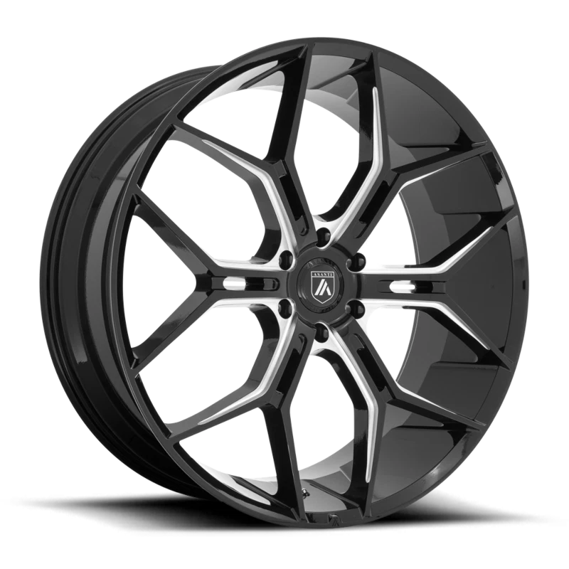 22 Inch Black Wheel Rim Cadillac Escalade Chevy Suburban Asanti AB38 Monarch - Imagem 1 de 1